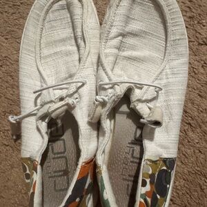 Hey Dude Cream and Multicolor Loafers